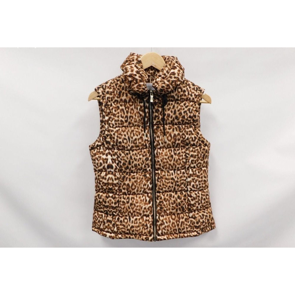 Calvin Klein Women's Leopard-Print‎ Puffer Vest (Small) NWT